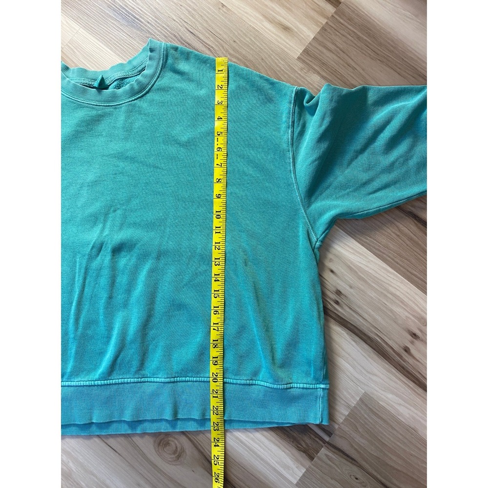 Old Navy Crop Crew-AQ Long Sleeve Herbal Green Jersey Sweatshirt Top 2X Plus - Picture 4 of 6